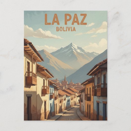 La Paz Bolivien Reise Postkarte (Vorderseite)