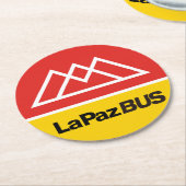 La-Paz-Bus Runder Pappuntersetzer (Angewinkelt)
