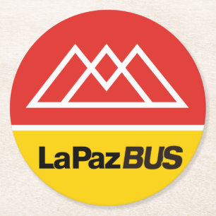 La-Paz-Bus Runder Pappuntersetzer