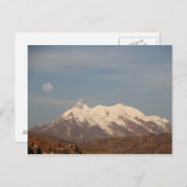 La Paz City, Bolivien Illimani Snow Mountain Postkarte (Vorne/Hinten)