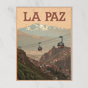 La Paz Höhenblick Postkarte
