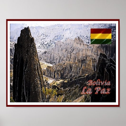 La Paz - Luna Valley - Bolivien - Poster (Vorne)