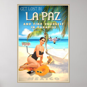 La Paz Mexico Baja California Sur Reiseplakat Poster
