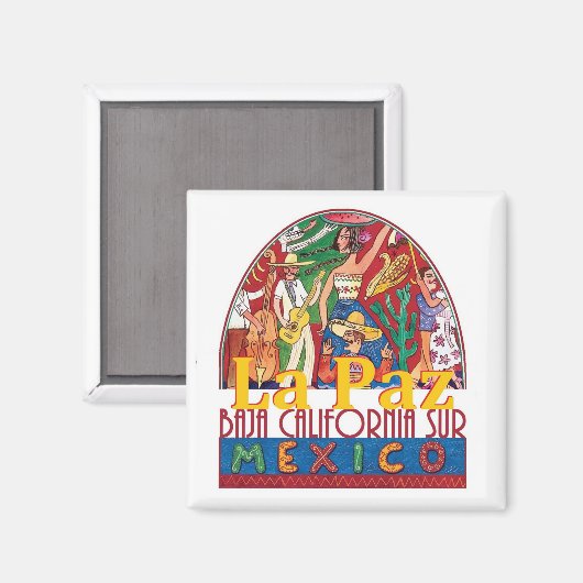 LA PAZ Mexico Magnet (Vorderseite/Rückseite)