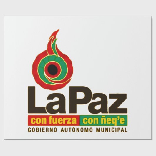 La Paz mit Kraft mit ñeq`e Geschenkpapier (Flach)