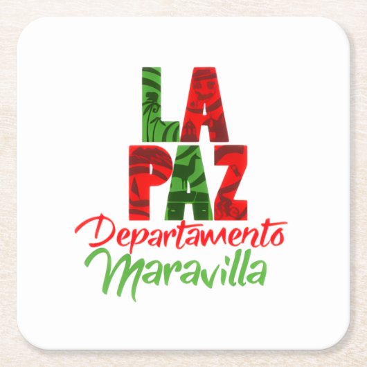 La Paz Souvenir Rechteckiger Pappuntersetzer (Vorderseite)