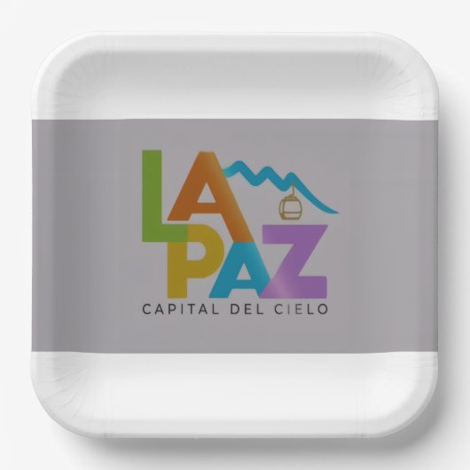 La Paz Stadt des Himmels Pappteller (Vorderseite)