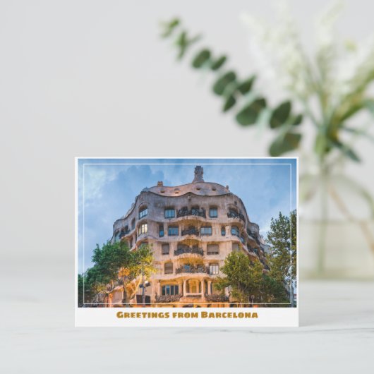 La Pedrera Casa Milà Barcelona Spanien Modernste Postkarte (Stehend Vorderseite)