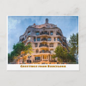 La Pedrera Casa Milà Barcelona Spanien Modernste Postkarte (Vorderseite)