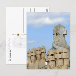 La Pedrera Chimney Pots, Barcelona, Spanien - Postkarte