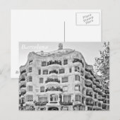 La Pedrera in Barcelona Postkarte (Vorne/Hinten)