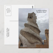 La Pedrera Rooftop Barcelona Postkarte (Vorne/Hinten)