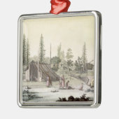 La Perouse am Hafen Francesci (Farbstich) Silbernes Ornament (Links)