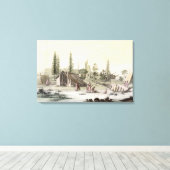 La Perouse in Port Francesci (Farbgravur) Leinwanddruck (Insitu (Holzboden))