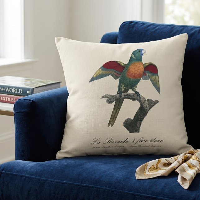 La Perruche, ein Bleistift Kissen (Coconut Lorikeet, Trichoglossus haematodus. Throw Pillow)