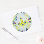 La Petite Chandelier Bella Bella Studios Runder Aufkleber (Umschlag)