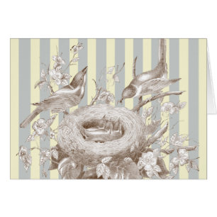 La Petite Famile auf blauem und cremefarbenem Hint