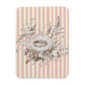 La Petite Famile auf rosa und cremefarbenem Hinter Magnet (Vertikal)