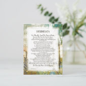 La Piazza DESIDERATA von Max Ehrmann Postkarte (Stehend Vorderseite)