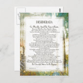 La Piazza DESIDERATA von Max Ehrmann Postkarte (Vorne/Hinten)