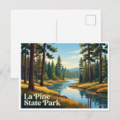 La Pine State Park Oregon Postkarte (Vorne/Hinten)