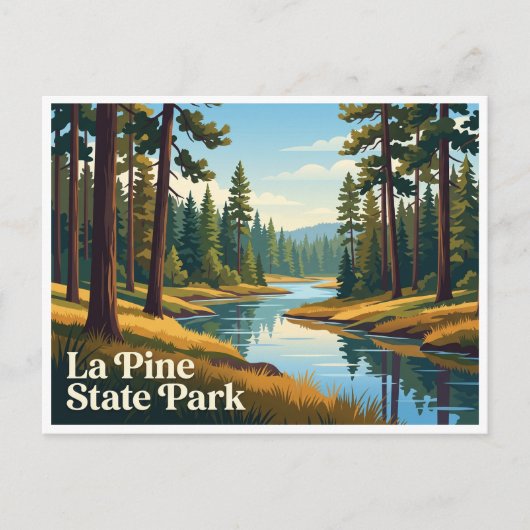 La Pine State Park Oregon Postkarte (Vorderseite)