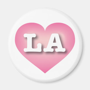 LA Pink Fade Heart - I Liebe LA Magnet