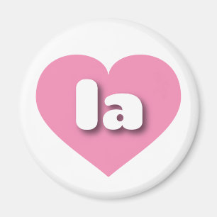 la pink heart - I Liebe la la Magnet
