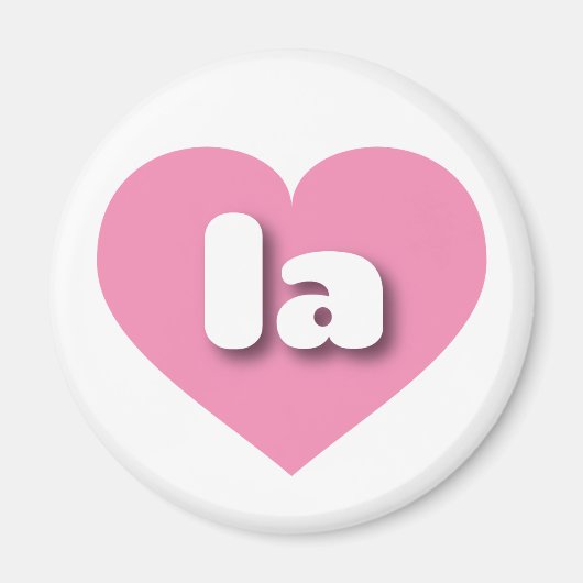 la pink heart - I Liebe la la Magnet (Vorne)