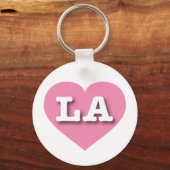 LA Pink Heart - I Liebe LA Schlüsselanhänger (Vorderseite)