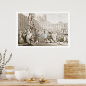 La Place des Victoires, Paris, c.1789 (Stift und T Poster (Küche)