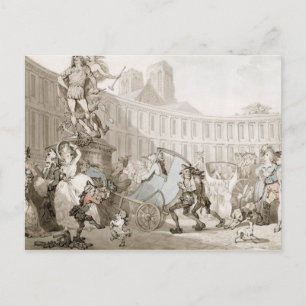 La Place des Victoires, Paris, c.1789 (Stift und T Postkarte