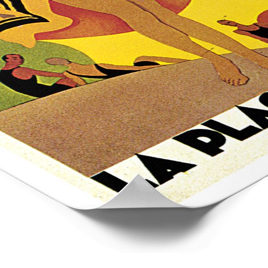 La Plage de Calvi, Corse Poster (Ecke)