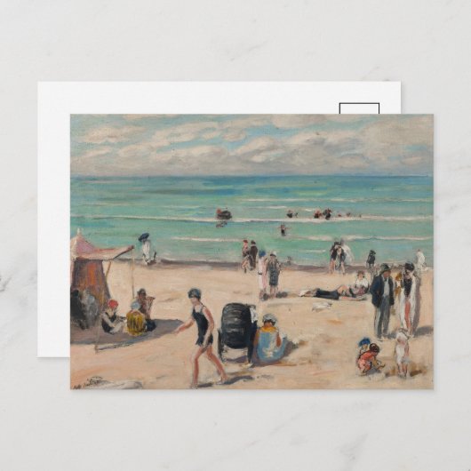 La Plage de Fort-Mahon | Albert André Postkarte (Vorne/Hinten)