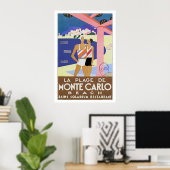 La Plage de Monte Carlo Poster (Heimbüro)