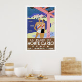 La Plage de Monte Carlo Poster (Küche)