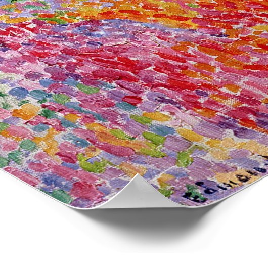 La Plage de Saint-Clair, 1906-07 Poster (Ecke)