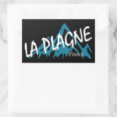La Plagne France Mountains Rechteckiger Aufkleber (Tasche)