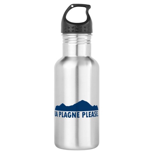 La Plagne France Please Edelstahlflasche (Vorderseite)