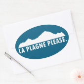 La Plagne France Please Ovaler Aufkleber (Umschlag)