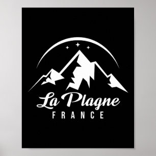 La Plagne France Ski Resort Skifahren Snowboarden Poster