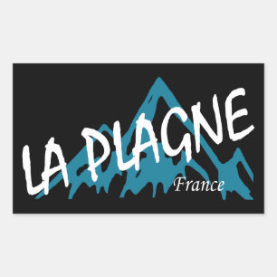 La Plagne Frankreich Berge Rechteckiger Aufkleber