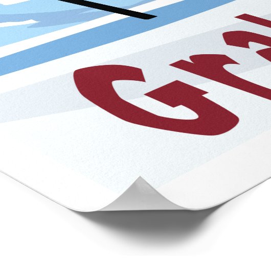 La Plagne, Frankreich, Ski Poster (Ecke)