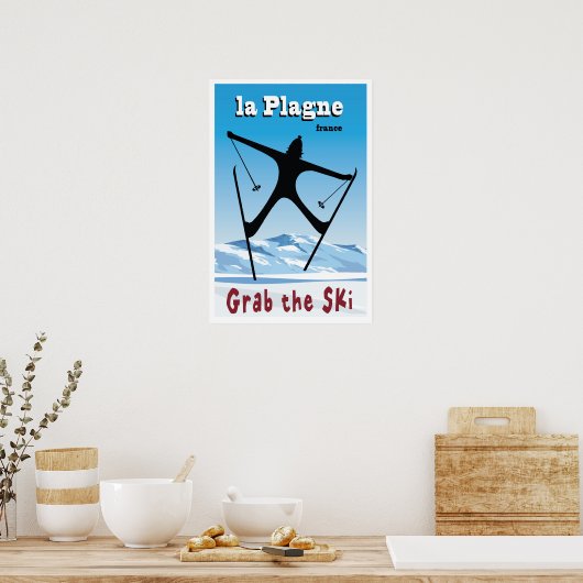 La Plagne, Frankreich, Ski Poster (Küche)