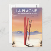 La Plagne, La Plagne-Tarentaise, französisches Ski Postkarte (Vorne/Hinten)