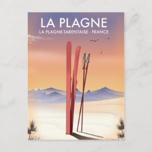 La Plagne, La Plagne-Tarentaise, französisches Ski Postkarte