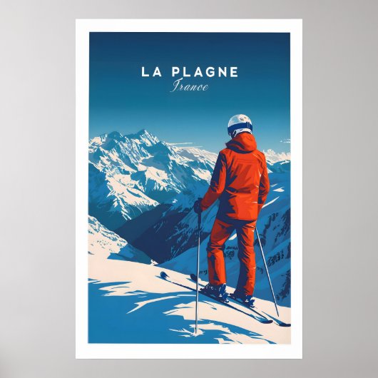 La Plagne Reiseplakat 1 Poster (Vorne)