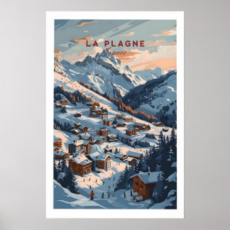 La Plagne Ski Poster 1