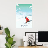 La Plagne Skigebiet Reiseplakat Poster (Heimbüro)