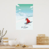La Plagne Skigebiet Reiseplakat Poster (Küche)
